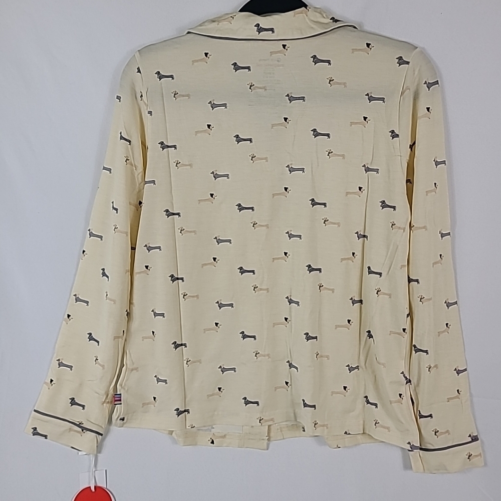 NWOT Magnetic Me Women Modal Beenie Von Weinie Cream Top Bottom Pajamas Sz XS - Picture 6 of 11